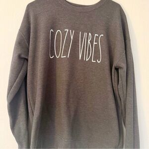 Cozy Vibes Charcoal Crewneck Sweater